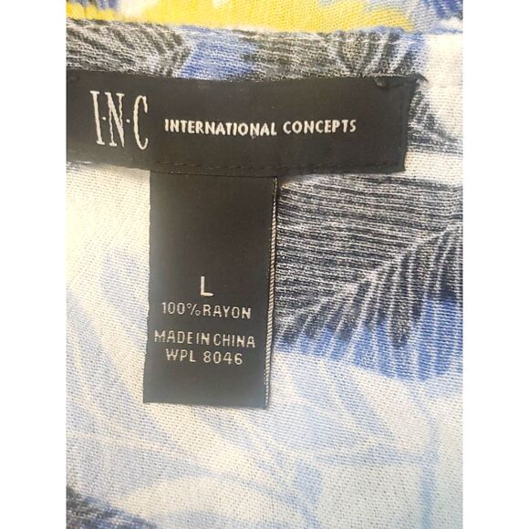 INC International Concepts Multicolor Floral Off Shoulder Bell Sleeve Top Size L - Picture 3 of 7